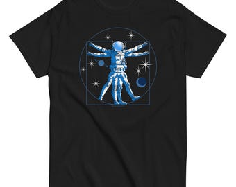 Space Dimension, Astronaut Proportions Di Vinci style,  Unisex classic tee