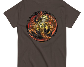 Reds, orange, yellow dragon, Tribal style  Unisex classic tee