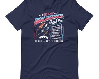 Real Heros, Fire fighters, Nurses, Doctors, Police, EMTs, Artist Bradly Clopton,  Short-Sleeve Unisex T-Shirt