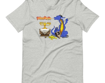 Dragon lighting the Menorah, Unisex t-shirt
