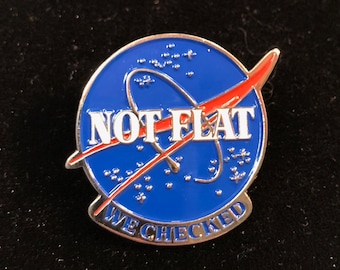 Not Flat Original Collectable pin, Earth