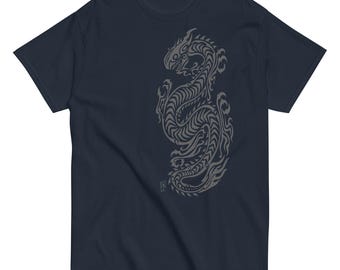 Sacred Dragon, tribal style dragon on the left side  Unisex classic tee
