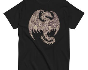 Tribal Dragon, Past Dragon con shirt design. Unisex classic tee