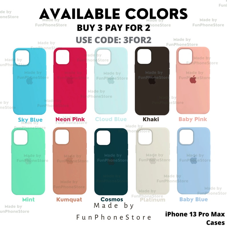 Coque personnalisée 60 couleurs en silicone pour Apple iPhone 13 Pro Max 7/8/SE 2020 Plus XR XS 13 Pro Max 12 13 Mini/Apple iPhone 12 13 14 Pro Max image 6