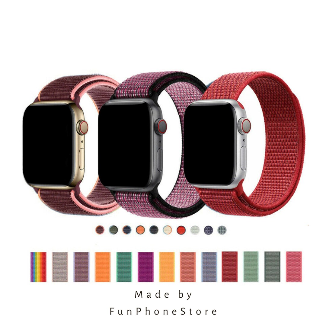 70 Colors Nylon Watch Band Custom Gift for Apple Watch 45mm Etsy Israel