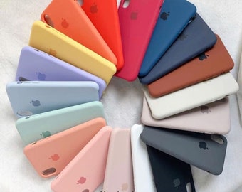 60 Farben Custom Case Silikonhülle für Apple iPhone 14 Pro Max 7/8 SE 2020 Plus XR XS 11 Pro Max 12 13 Mini/ Apple iPhone 12 13 14 Pro Max Handy