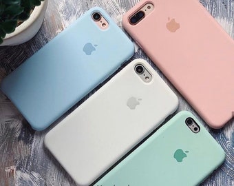 60 Farben Custom Case Silikonhülle für Apple iPhone 7/8 SE 2020 Plus 12 13 Mini/ Apple iPhone 12 13 14 Pro Max Hülle XR XS 11 Pro Max