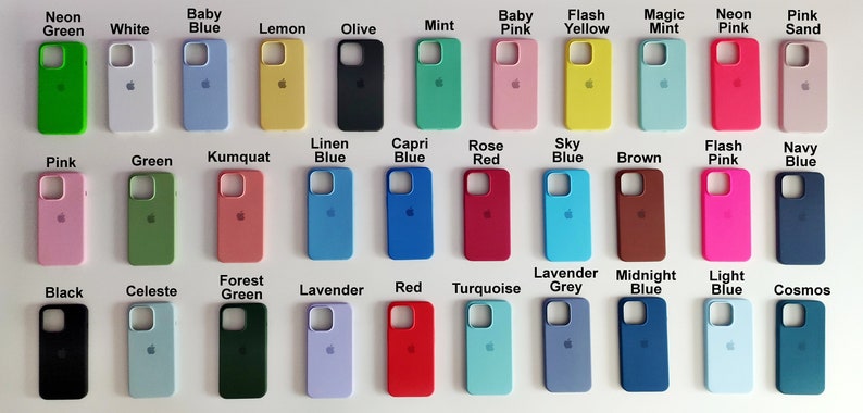 30 Farben Schutzhüllen Silikonhüllen, Silikonhüllen für Apple iPhone 13 12 Mini / Apple iPhone 13 12 / Apple iPhone 13 12 Pro / Apple iPhone 13 12 Pro Max Bild 9