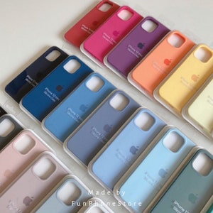 60 Farben Custom Case Silikon für Apple iPhone 13 Pro Max 7/8 SE 2020 Plus XR XS 13 Pro Max 12 13 Mini/ Apple iPhone 12 13 14 Pro Max Bild 1