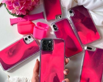 Neon Glow Custom Cases Siliconen Hoesjes voor Apple iPhone 11 / Apple iPhone 11 Pro / Apple iPhone 11 Pro Max Neon Sand