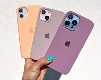 60 Farben Custom Case Silikon für Apple iPhone 13 7/8 / SE 2020 Plus XR XS 11 Pro Max 12 13 Mini / Apple iPhone 12 13 14 Pro Max Geschenktelefon