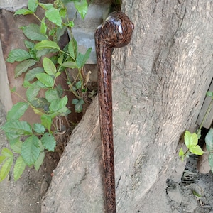 1.5IN Maasai Traditional Palmwood Talking Stick Original Handcarved U Pik Wood 17-27IN Unisex Kenya African Art Wall Deco Hunting Walking