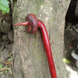 Traditional Tokofini Style Talking Stick Original Handcarved U Pik Wood 17-27IN Unique Unisex Kenya African Art Wall Deco Hunting Walking