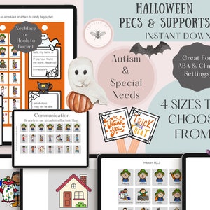 Halloween Essentials PECS Communication Bracelets Trick or Treat Sign Autism