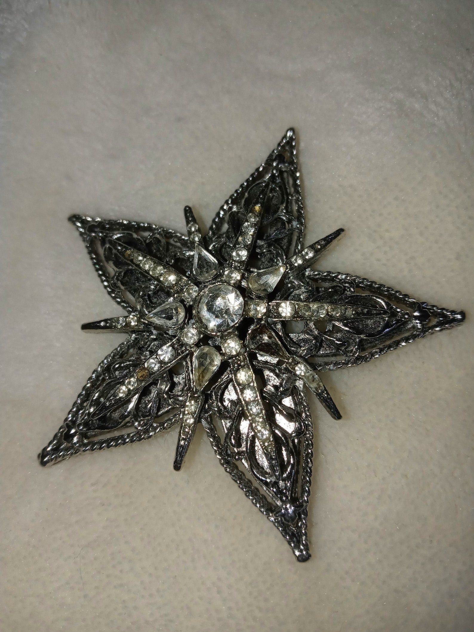 Diamond studded star brooch | Etsy