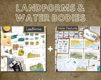 Landforms & Waterbodies Bundle: Homeschool Geography Activities (PDF Download)