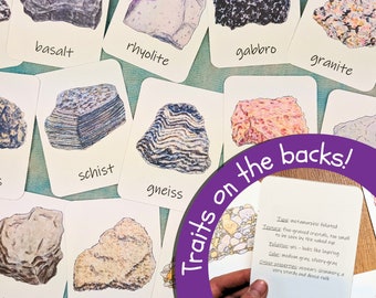 Types of Rocks Sorting Cards & Chart - Montessori Earth Science ...