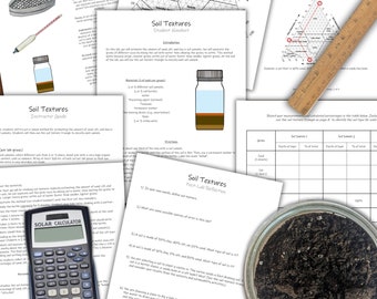 Soil Textures Lab Activities: science project with worksheets, handouts, and directions!