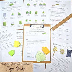 Origami Frog Engineering: STEM Mini Study, Printable Activities ...
