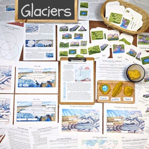 Unité Glaciers : Science on Ice ! Plan de leçon de sciences de la Terre, étude d'unité scolaire à la maison, imprimables en classe, étude de la nature