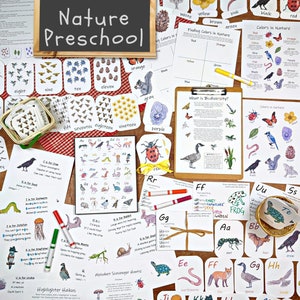 Nature Preschool Unit: a GIANT collection of printable kids' activities, posters, and flashcards; early childhood learning bundle!