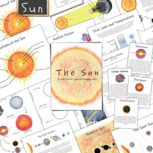 Sun Unit: study stars, solar eclipses, the solar system, seasons, and more! Nature study, science curriculum, homeschool unit study