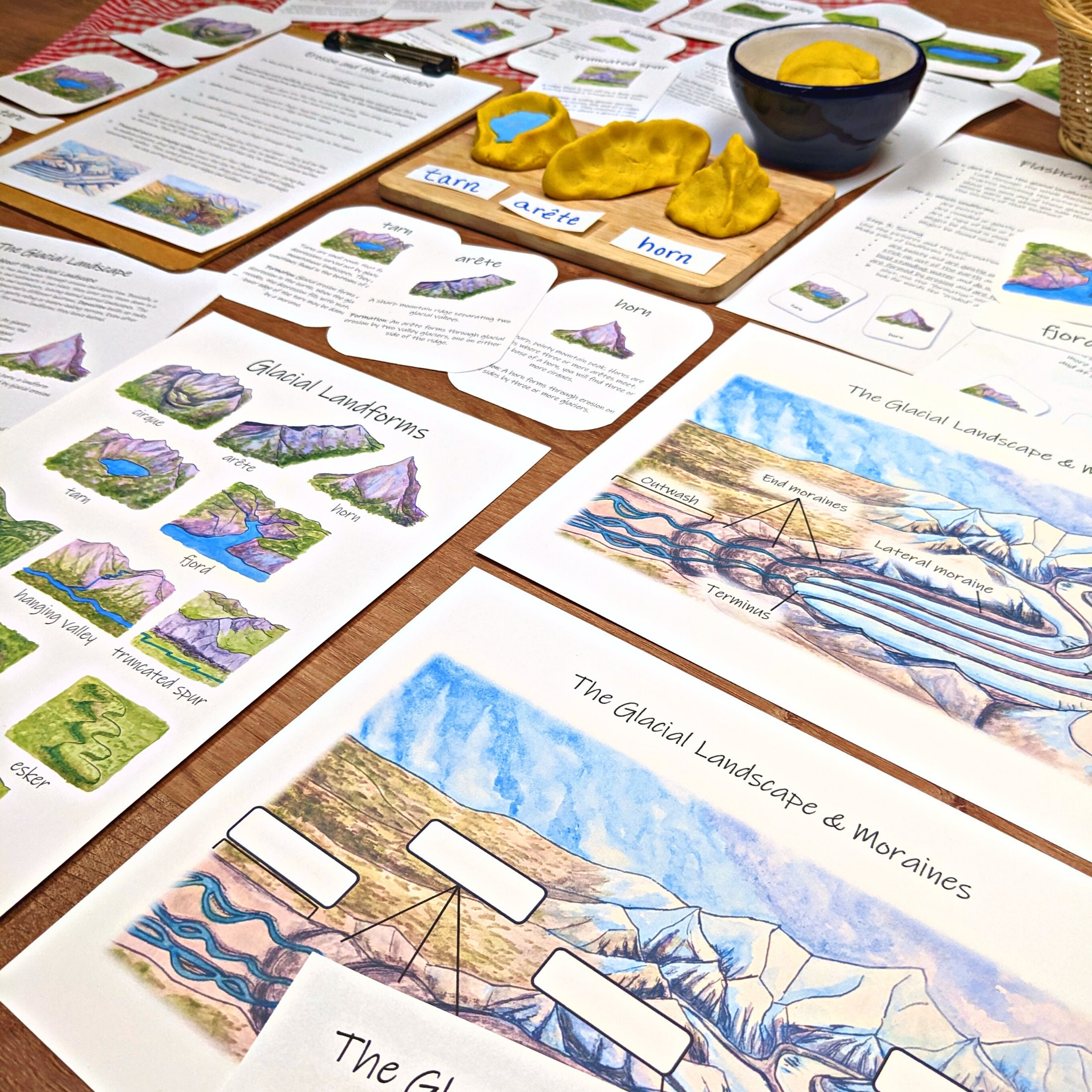 Glacial Landforms Study: Geography Learning Activities! Lesson Plan ...