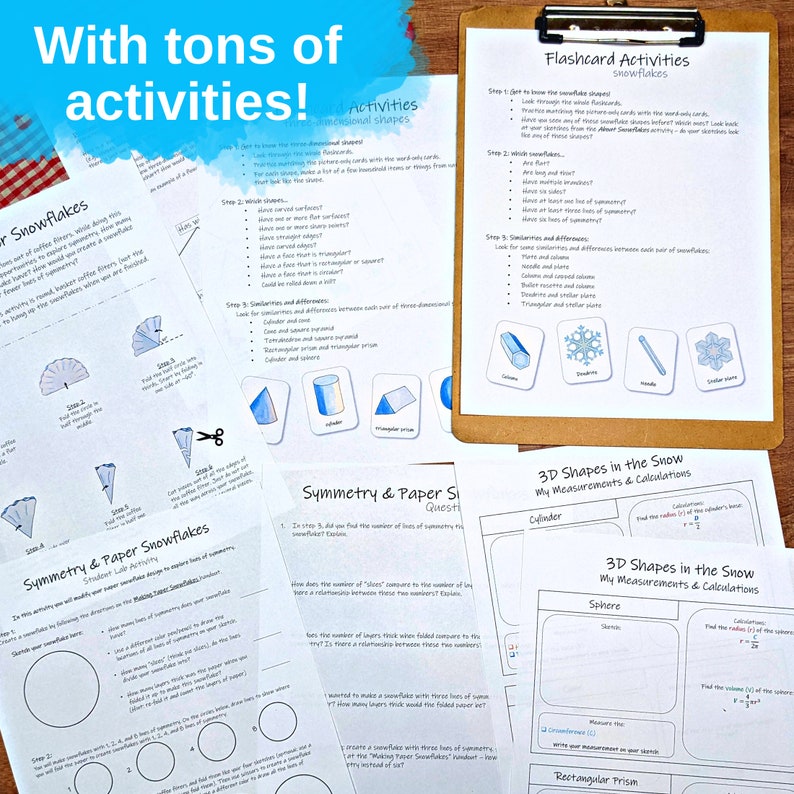 Geometry in the Snow: a winter math unit study 3D shapes, volume, symmetry, and snowflakes lesson plan zdjęcie 6