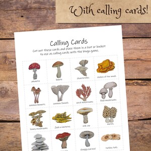 Mushroom Bingo Set: 25 Watercolor Bingo Cards (printable PDF) - Etsy