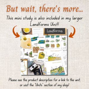 Common Landforms Mini Study: Geography Unit for Kids With Three-part ...