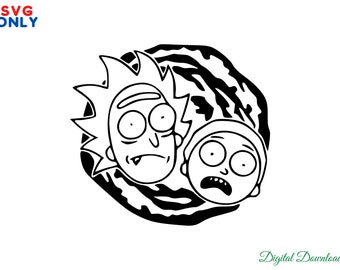 Free Rick And Morty Layered Svg SVG PNG EPS DXF File