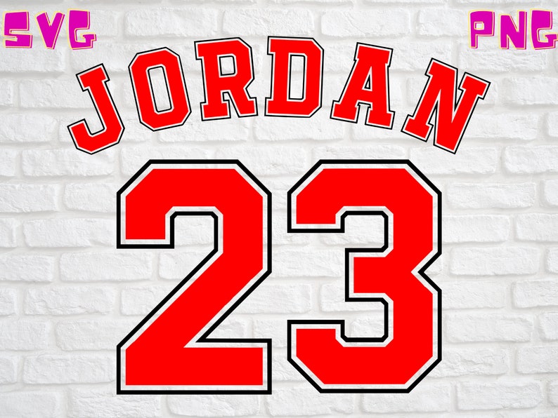 Chicago Bulls Michael Jordan Jersey Number 23 Back svg Etsy