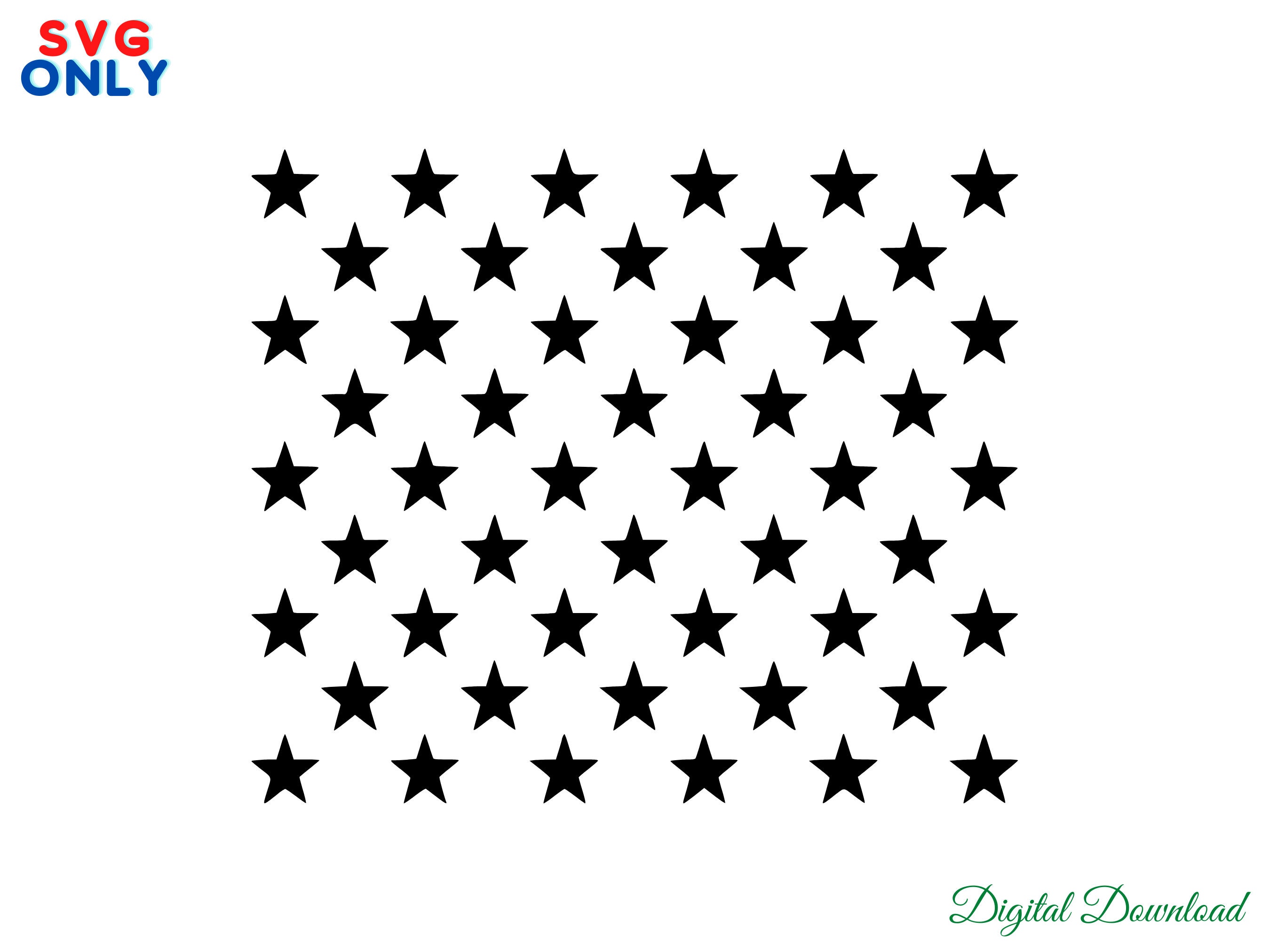 50 Sterne Amerikanische Flagge SVG Digital Download Etsy
