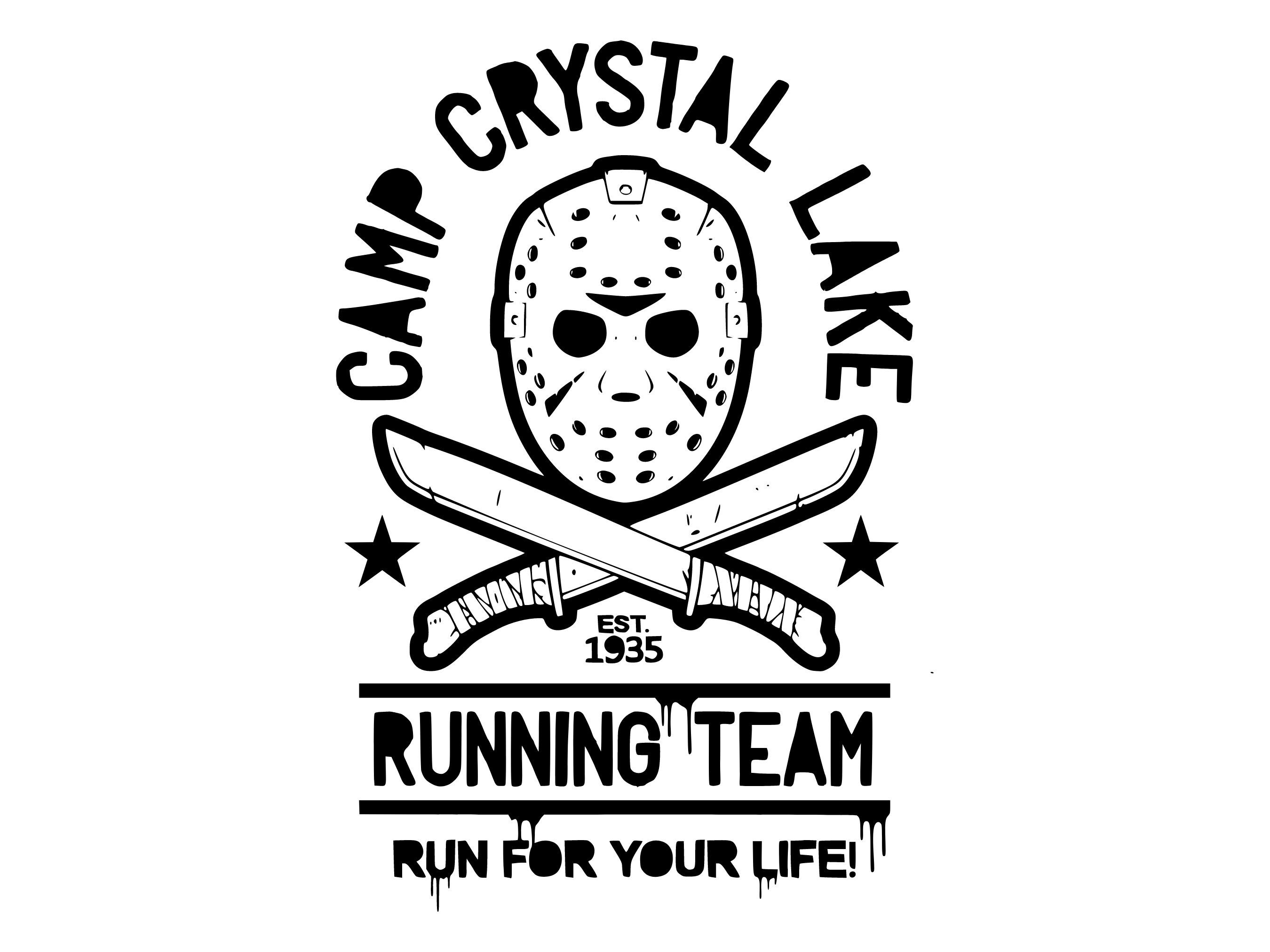 Camp Crystal Lake Running Team SVG digital File Only SVG Png Etsy