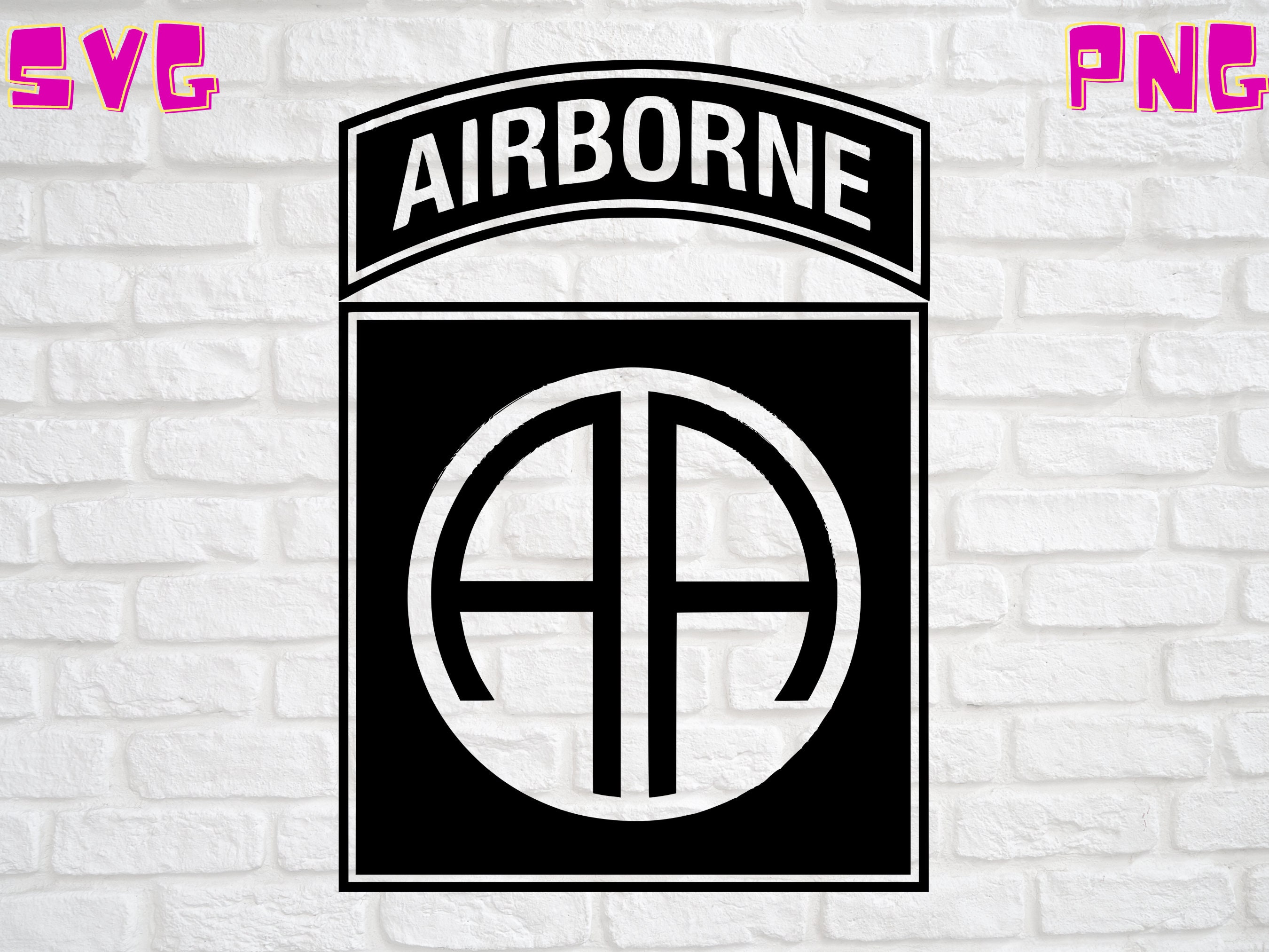 Us Army 82nd Airborne Division Insignia Svg Digital File Etsy