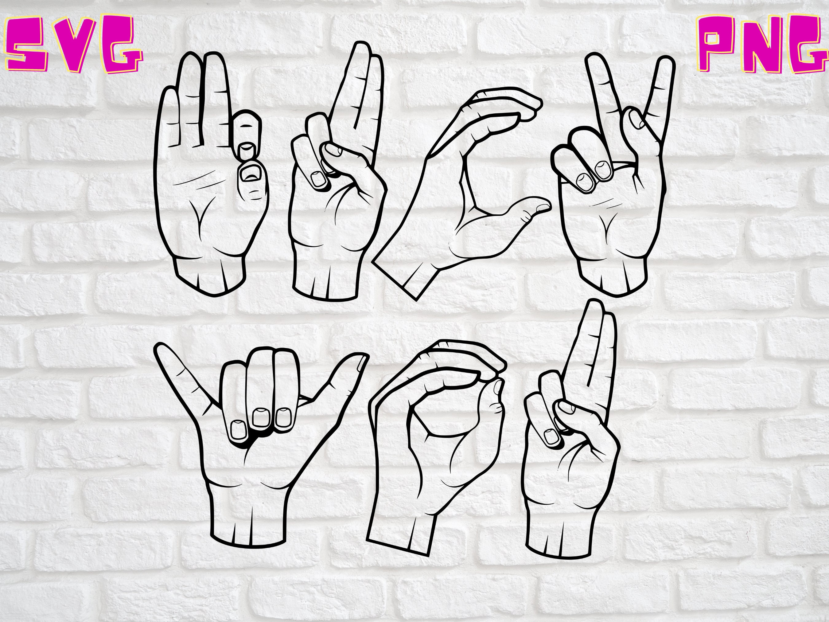Fck You Sign Language Digital File Only SVG png Cricut Etsy