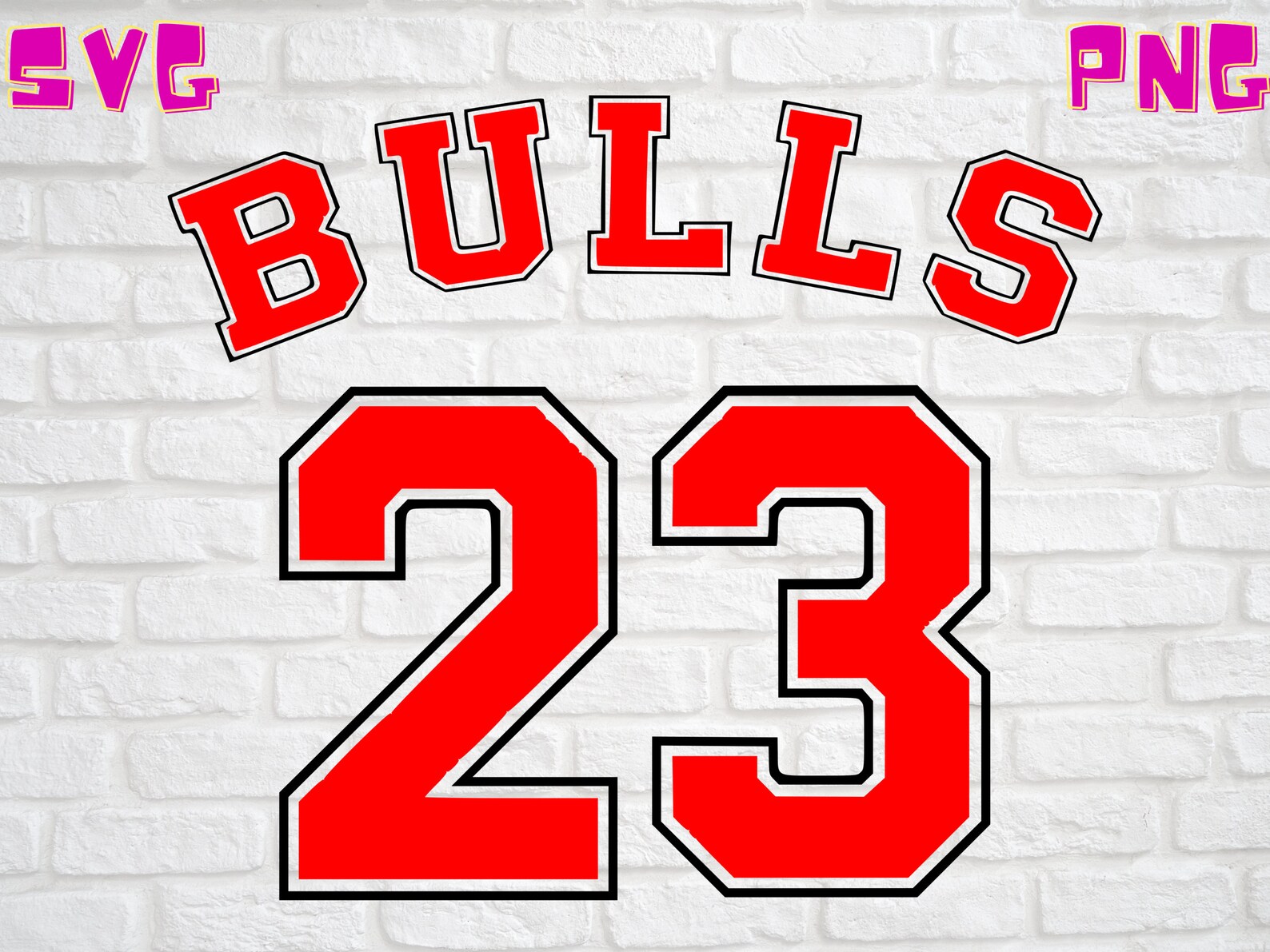Chicago Bulls Michael Jordan Jersey Número 23 svg Sólo Etsy