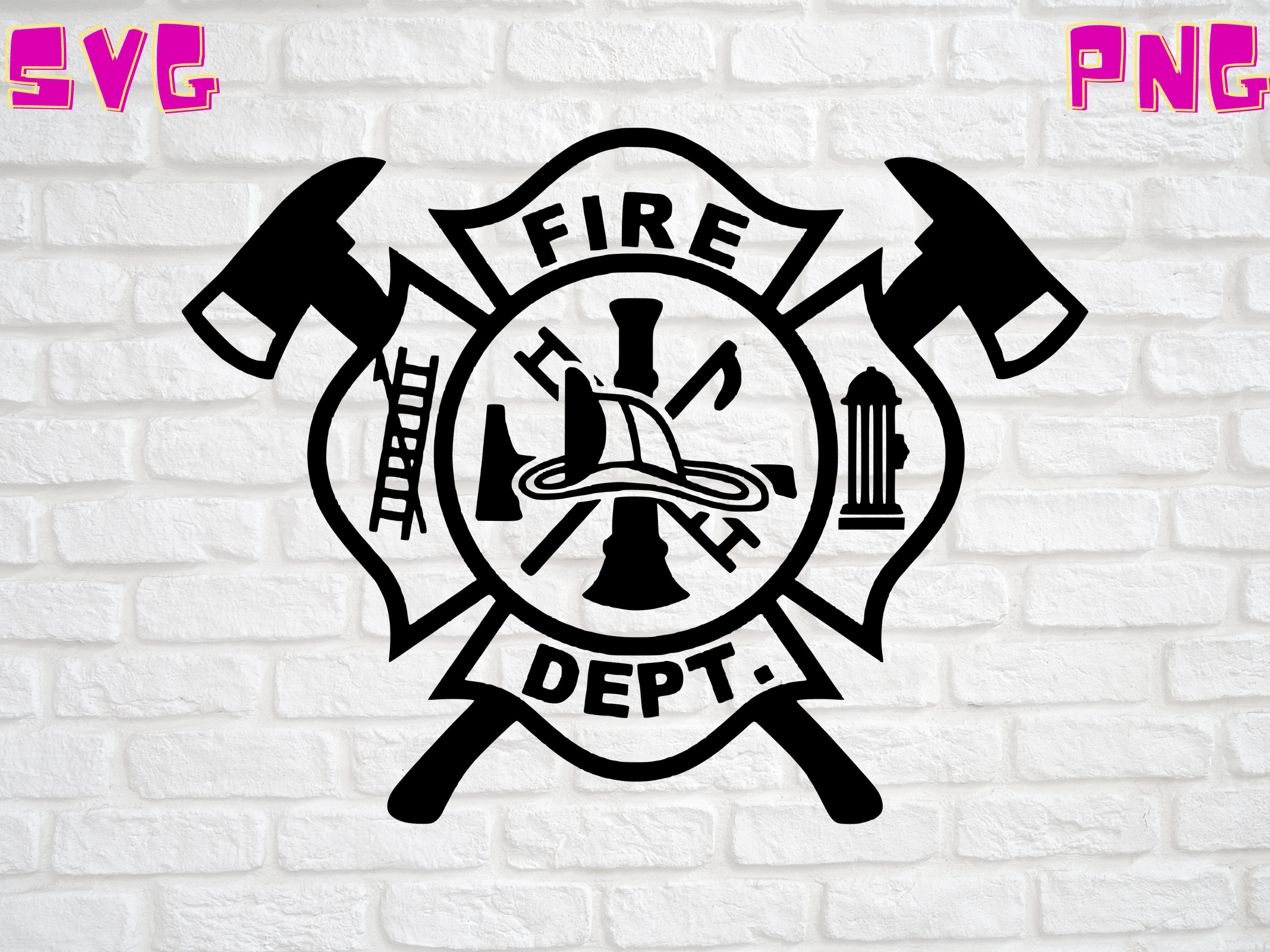 Fire Department Logo Svg Fire Dept Svg Fireman Logo Svg Etsy | Images