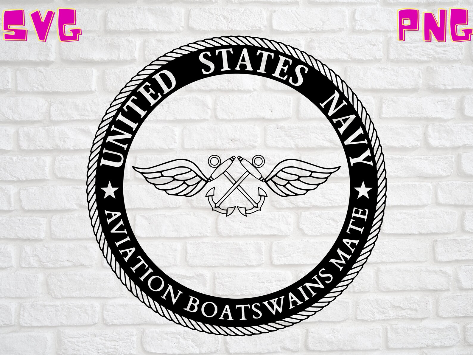 US Navy Aviation Boatswains Mate AB Rating Badge Seal svg Etsy