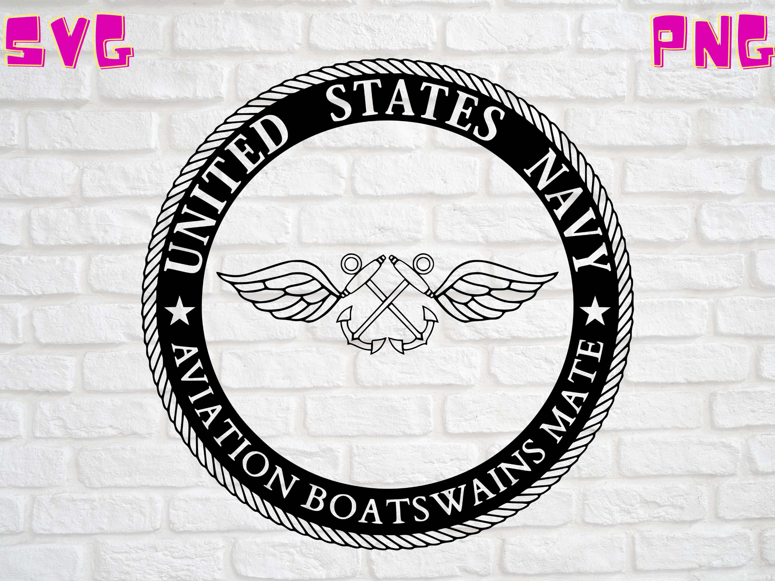 US Navy Aviation Boatswains Mate AB Rating Badge Seal svg Etsy