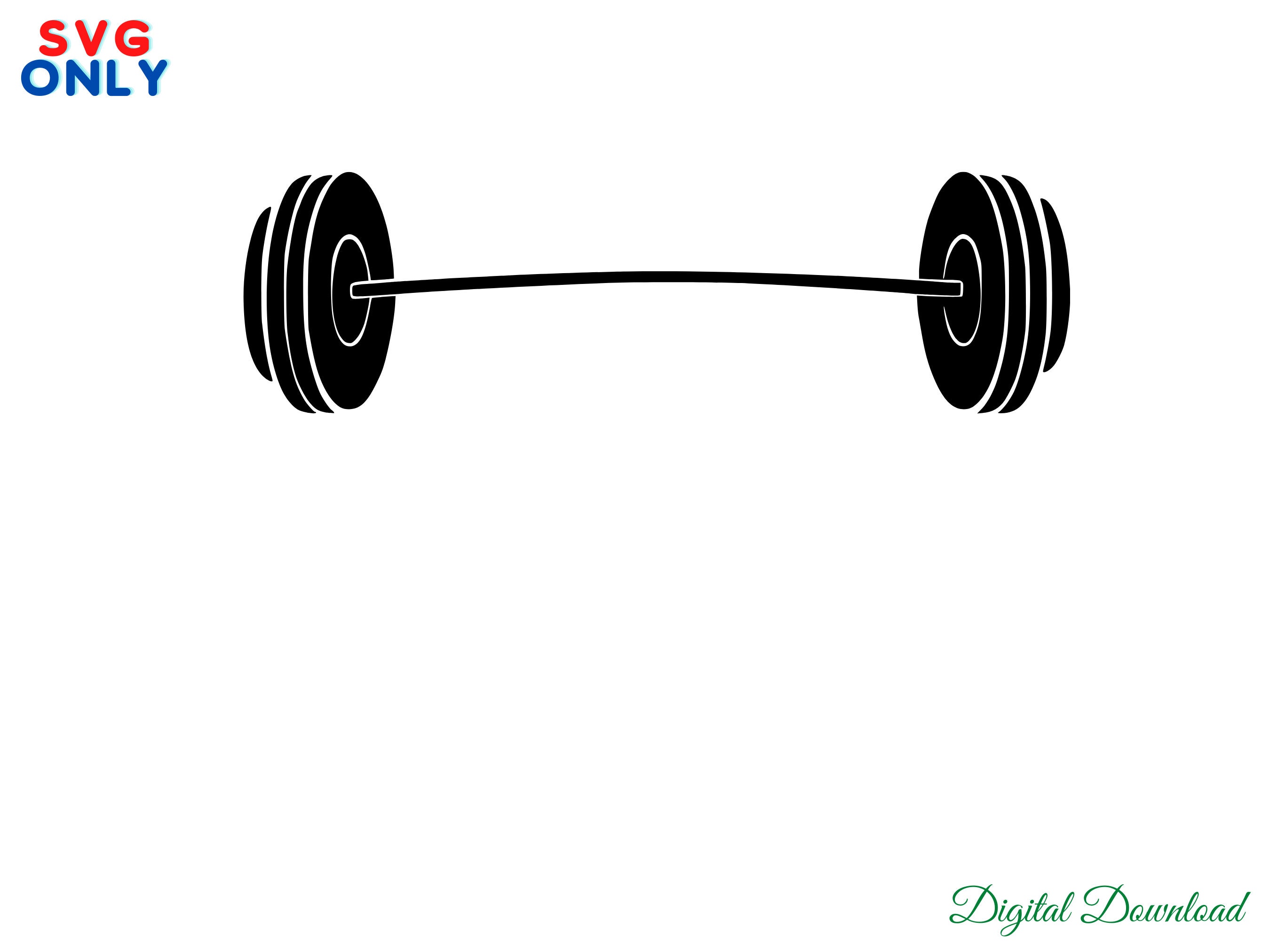 Weights Barbell SVG Digital Download Etsy