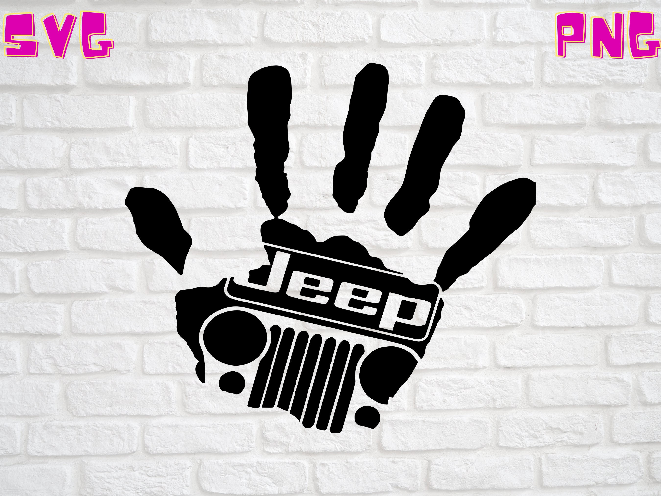 Jeep Wrangler Hand Print 4x4 SVG Digital File Only SVG png | Etsy