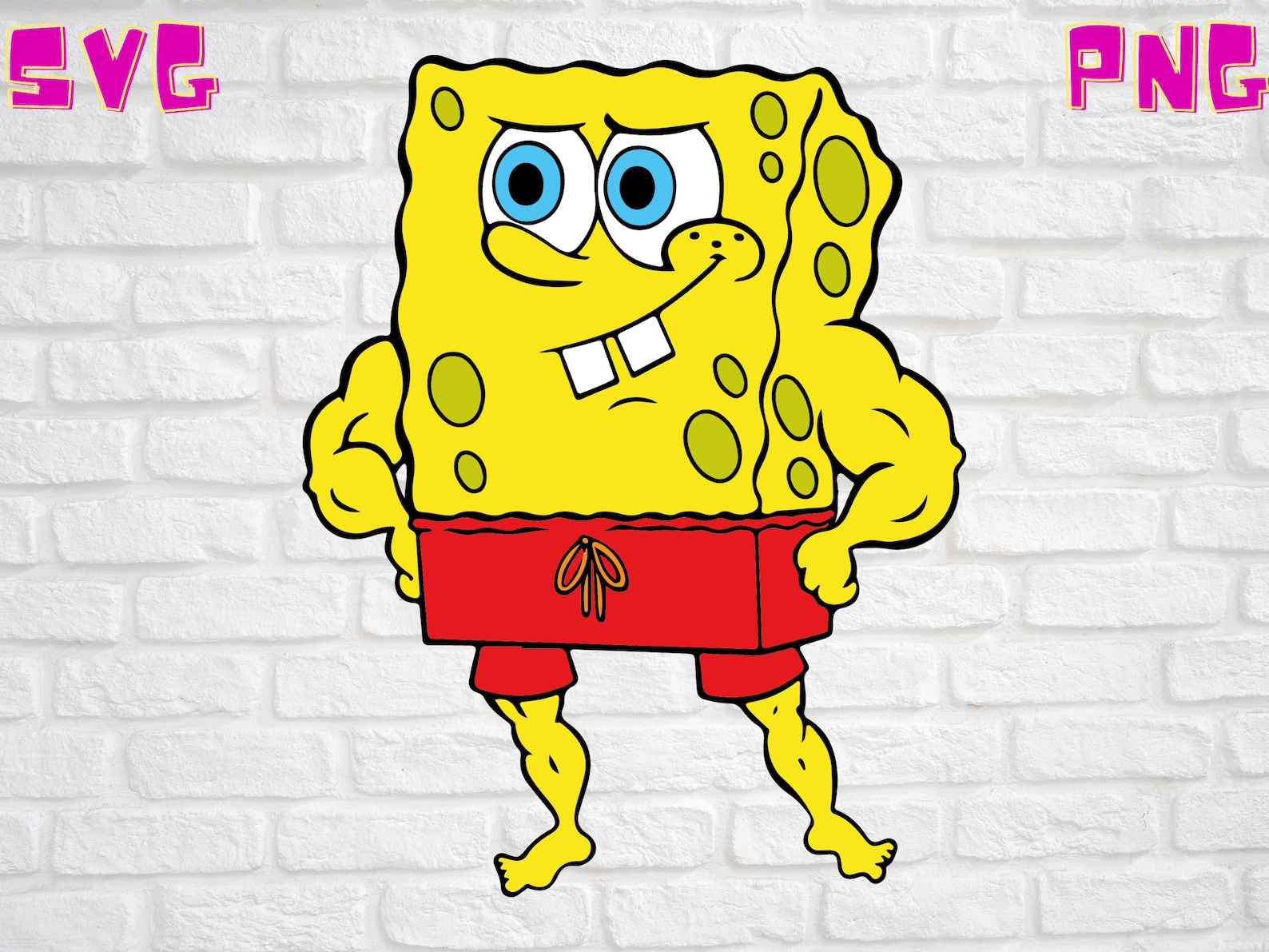 Spongebob Squarepants Muscles Svg Digital File Only Svg Png Etsy The