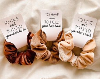 Bridesmaid Hair Scrunchies, Bridesmaid Gifts, Bachelorette Party Gifts, To Have And To Hold Your Hair Back, Bridesmaid Proposal