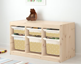 TROFAST Jakobsmuschel Sticker Punkte Aquarell IKEA TROFAST Vinyl Wraps ikea Trofast Klebefolie Spielzimmer Dekoration Spielzimmer Sticker