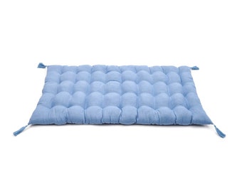 Coussin de sol bleu pour canapé de sol Coussin de coin lecture Coussin de banc d'intérieur Coussin de sol pour chaise de sol Grand coussin de sol pour fenêtre pour garçon