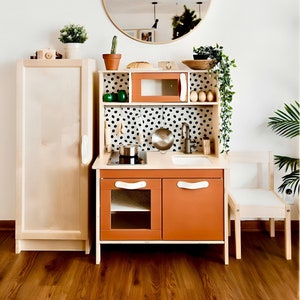 Clay DUKTIG Sticker Boho IKEA DUKTIG kitchen sticker earth tones play kitchen adhesive film ikea furniture film duktig play kitchen decal