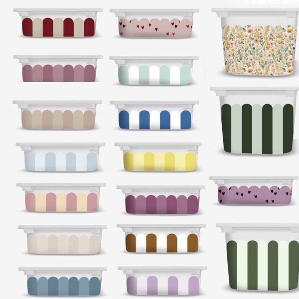 Scallop TROFAST sticker Wavy IKEA TROFAST stripes Wraps ikea Trofast sticker Striped Trofast playroom stickers stripeTrofast Decor decal ST1