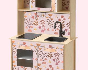 Flores DUKTIG calcomanía IKEA DUKTIG cocina calcomanía jugar cocina película adhesiva ikea muebles película floral cocina pegatina ikea cocina película ikea