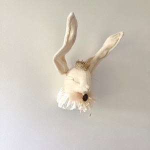 Rabbit Head Wall Mount Rabbit Wall Mount Rabbit Wall Decoration Plush ...